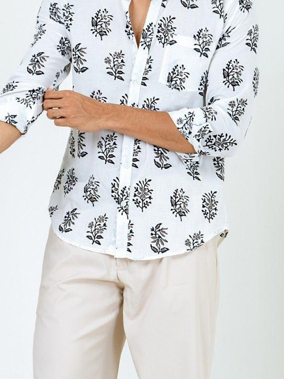 Men Printed Full Sleeve Shirt – Premium Casual Fit