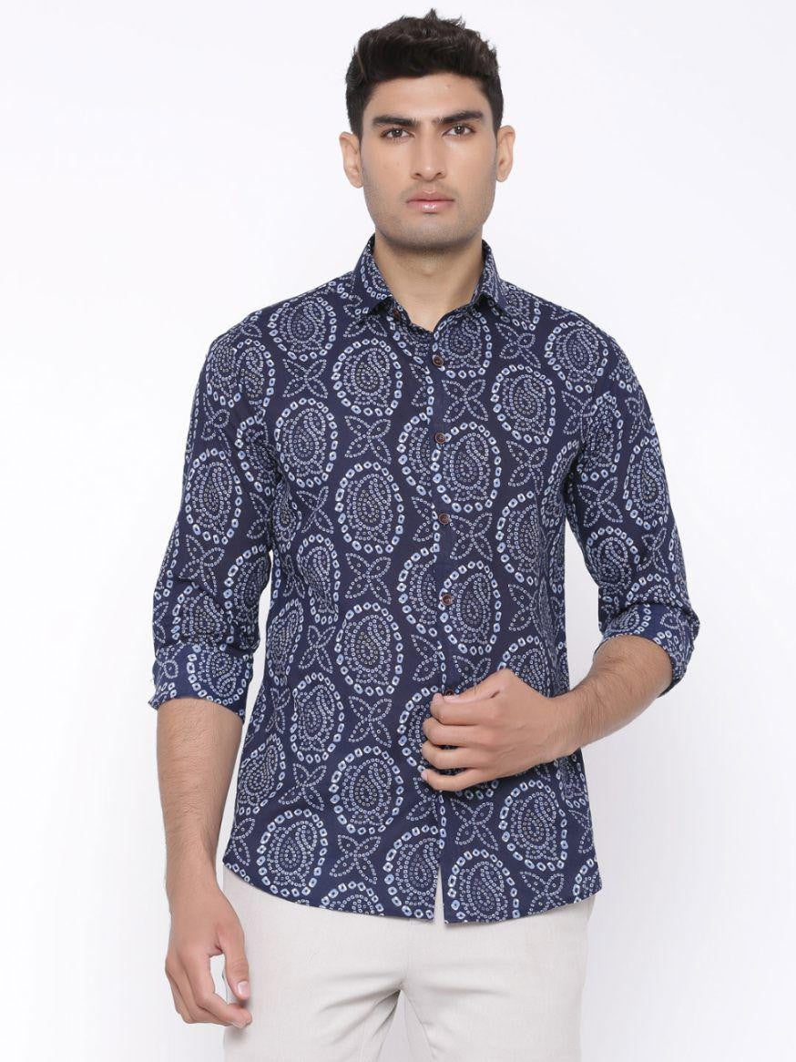 Men Printed Full Sleeve Shirt – Premium Casual Fit