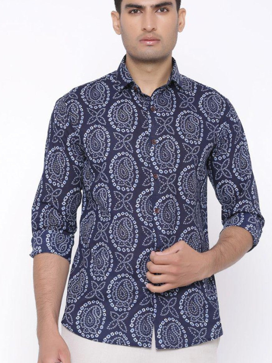 Men Printed Full Sleeve Shirt – Premium Casual Fit