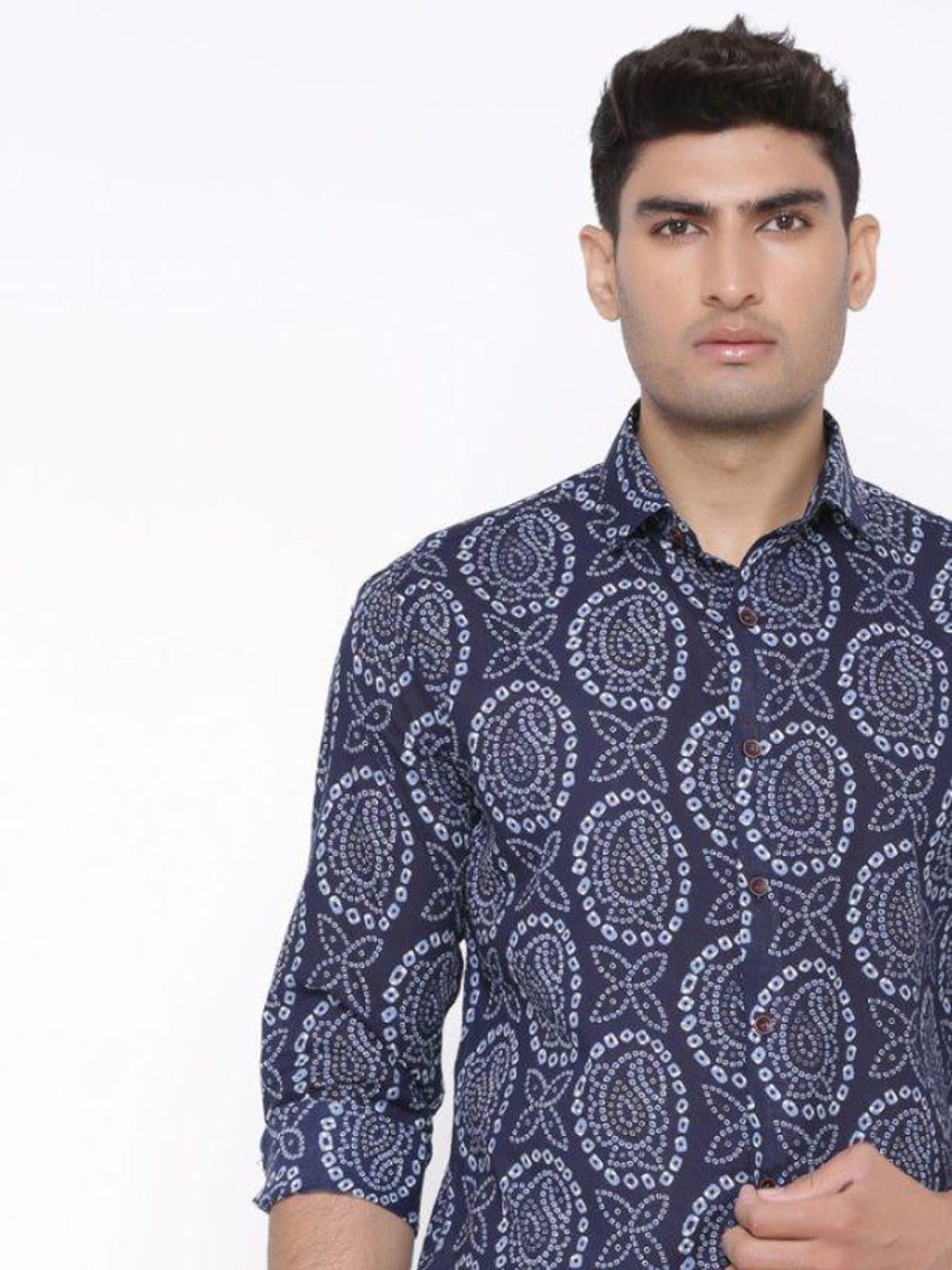 Men Printed Full Sleeve Shirt – Premium Casual Fit