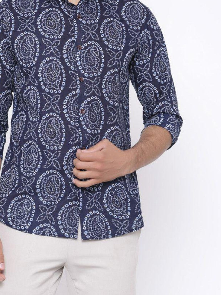 Men Printed Full Sleeve Shirt – Premium Casual Fit