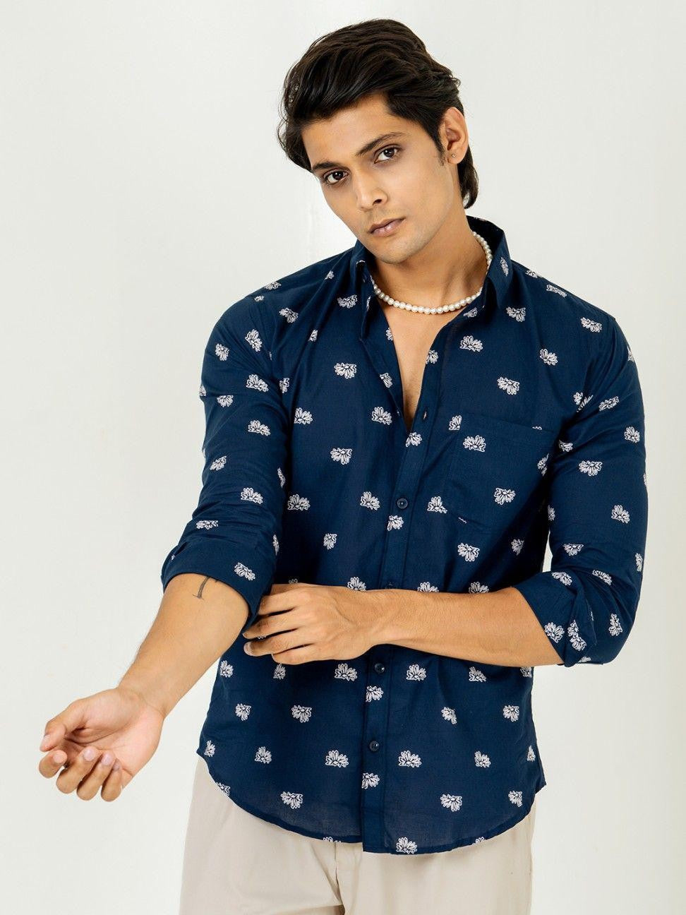 Men Printed Full Sleeve Shirt – Premium Casual Fit