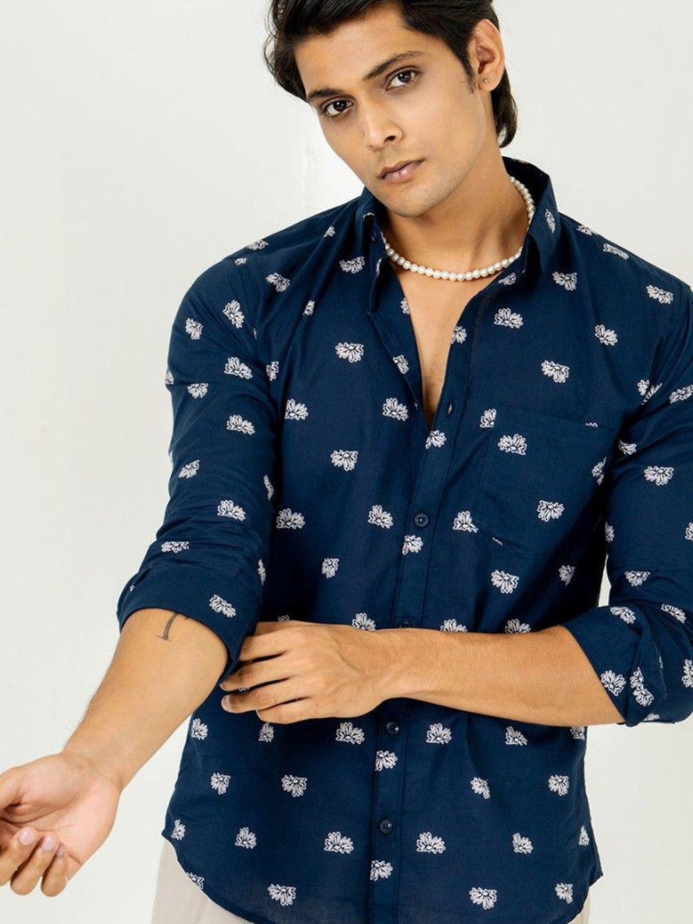 Men Printed Full Sleeve Shirt – Premium Casual Fit