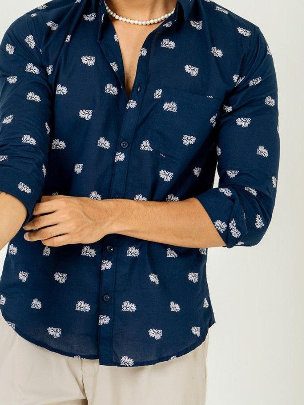 Men Printed Full Sleeve Shirt – Premium Casual Fit