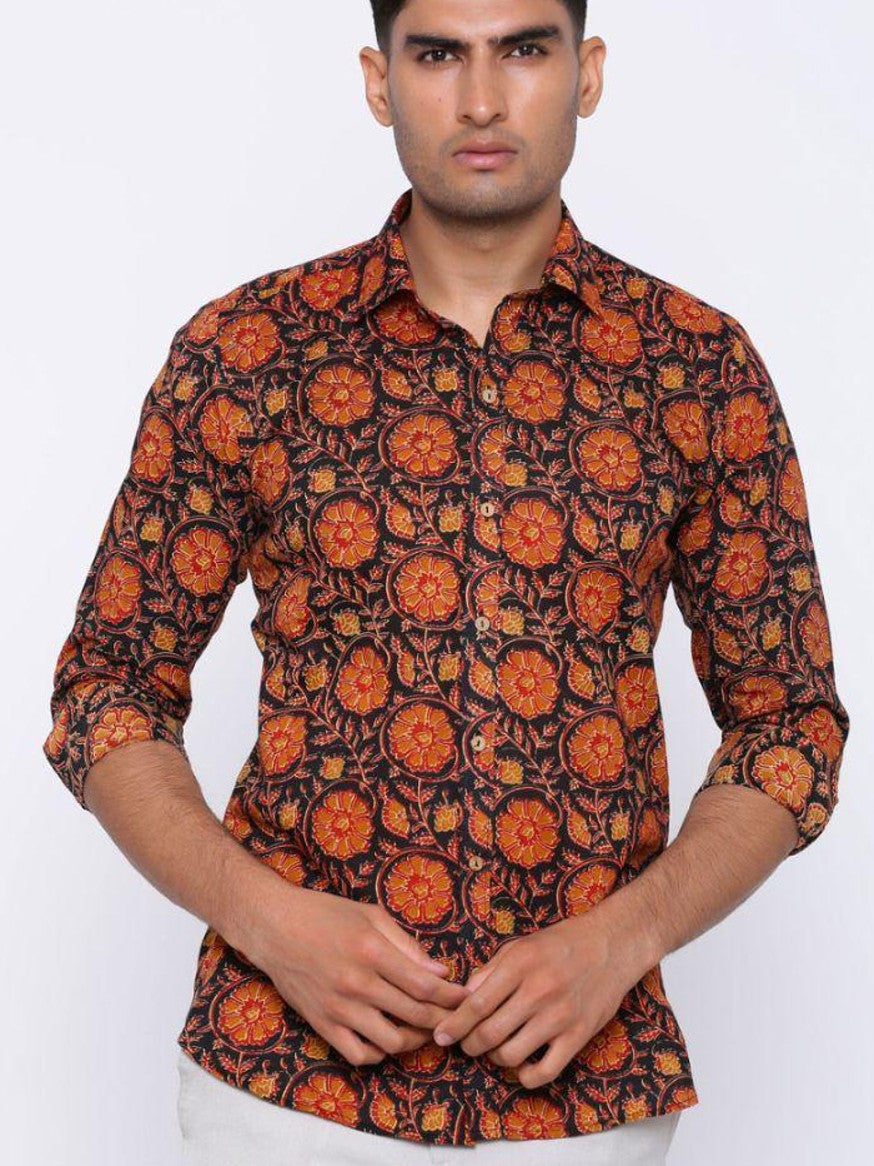 Men Printed Full Sleeve Shirt – Premium Casual Fit