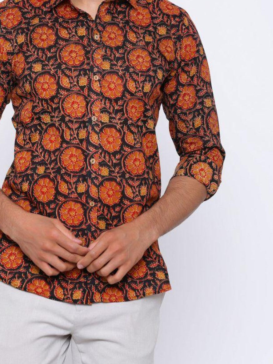 Men Printed Full Sleeve Shirt – Premium Casual Fit