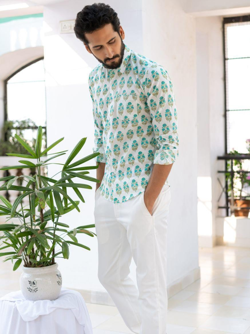 Men Printed Full Sleeve Shirt – Premium Casual Fit