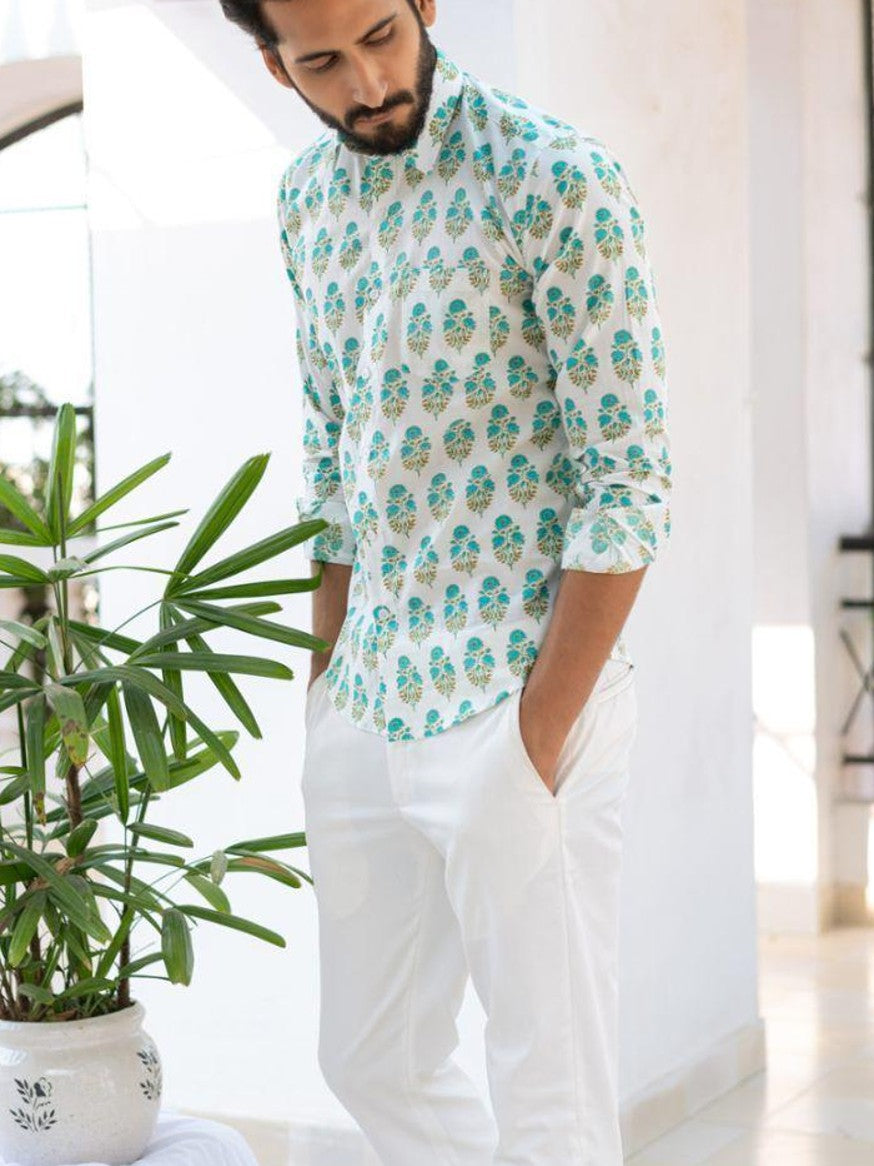 Men Printed Full Sleeve Shirt – Premium Casual Fit