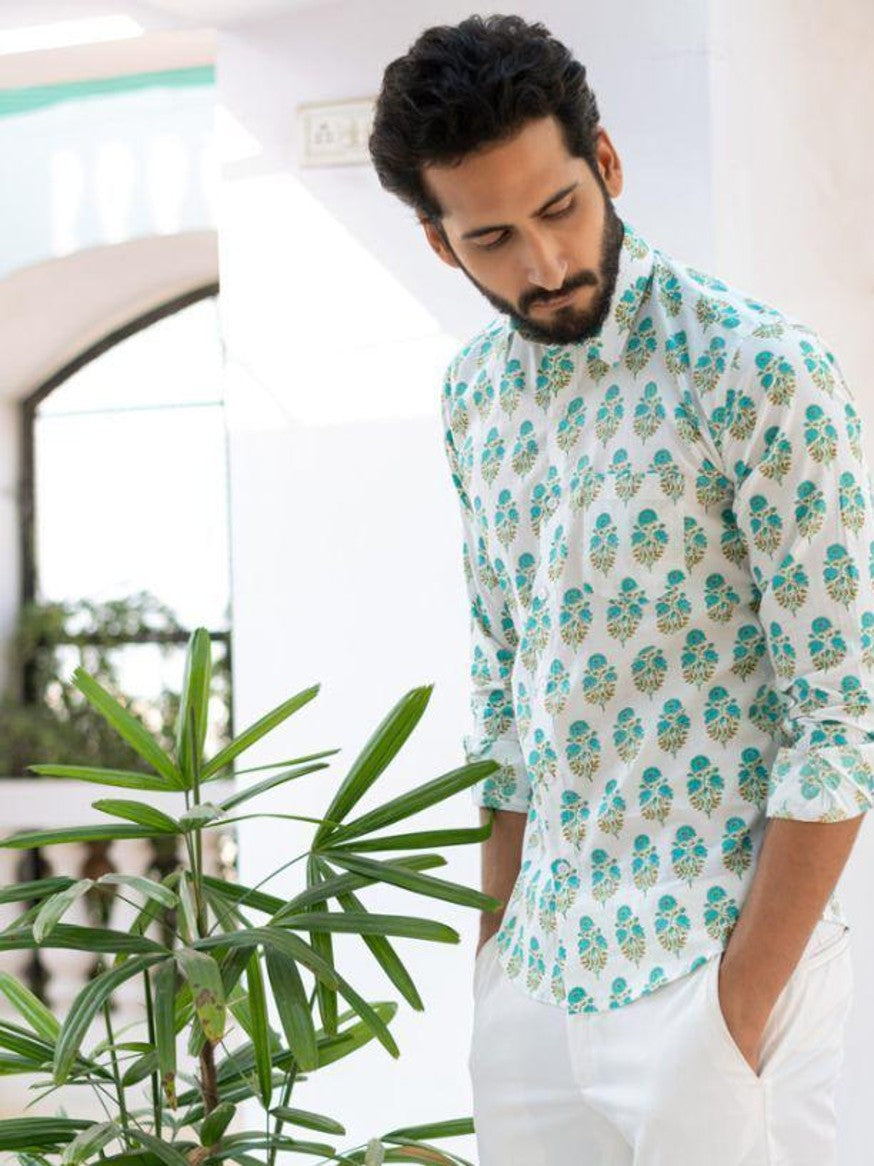 Men Printed Full Sleeve Shirt – Premium Casual Fit