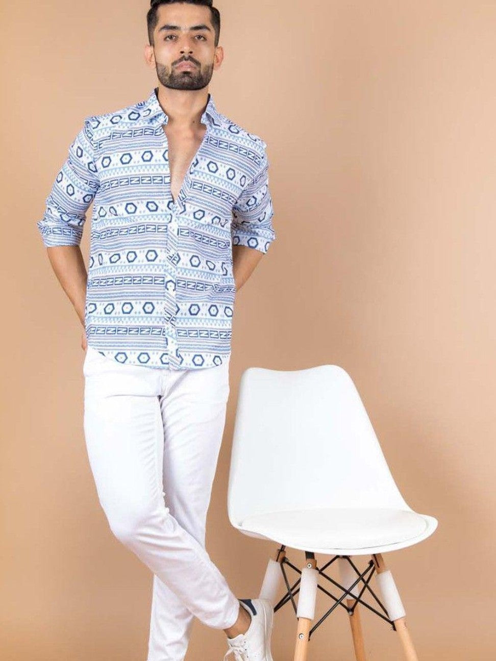 Men Printed Full Sleeve Shirt – Premium Casual Fit