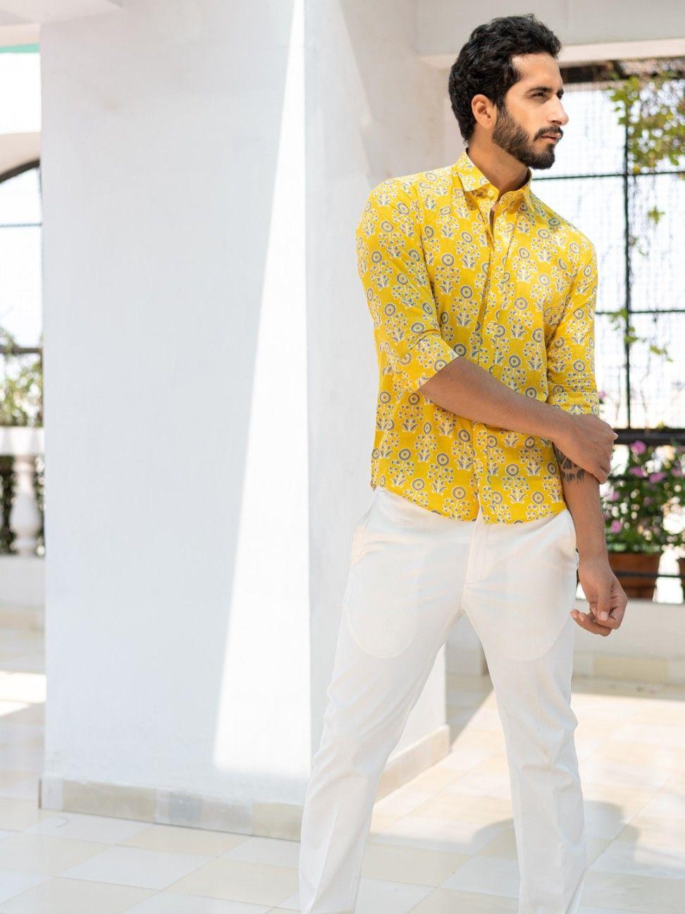Men Printed Full Sleeve Shirt – Premium Casual Fit