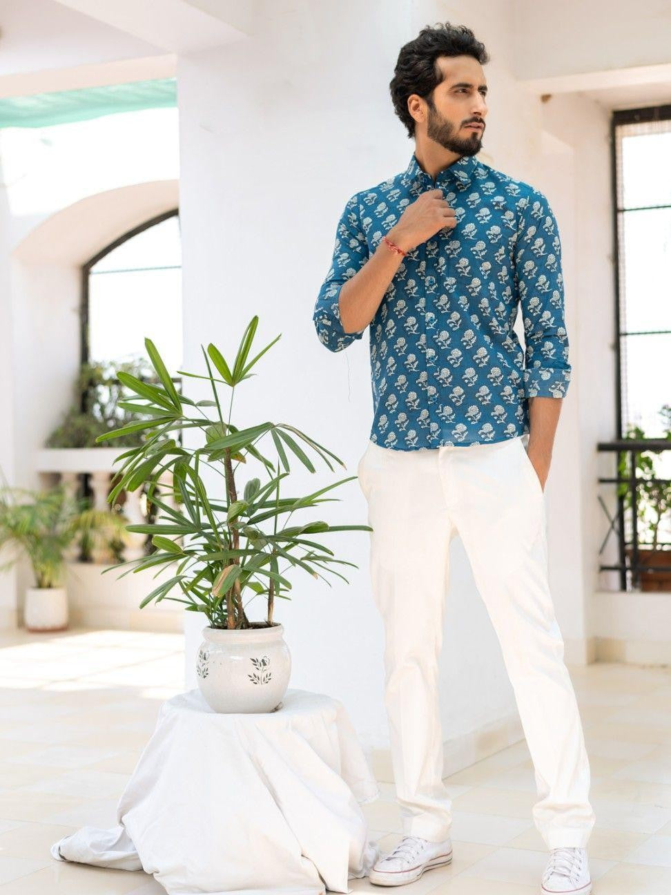 Men Printed Full Sleeve Shirt – Premium Casual Fit