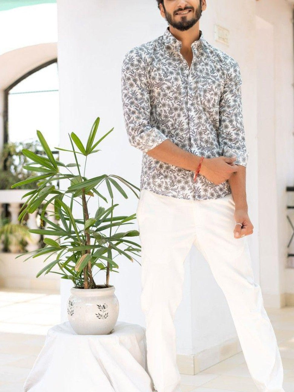 Men Printed Full Sleeve Shirt – Premium Casual Fit