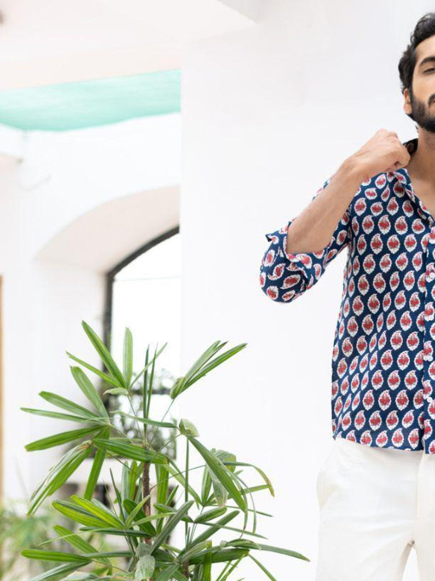 Men Printed Full Sleeve Shirt – Premium Casual Fit