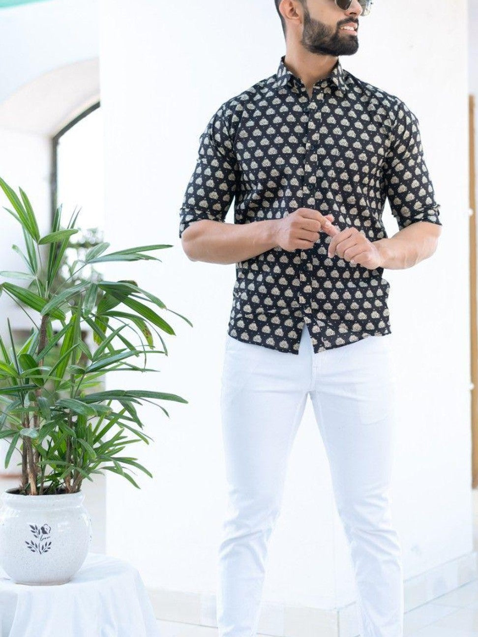 Men Printed Full Sleeve Shirt – Premium Casual Fit