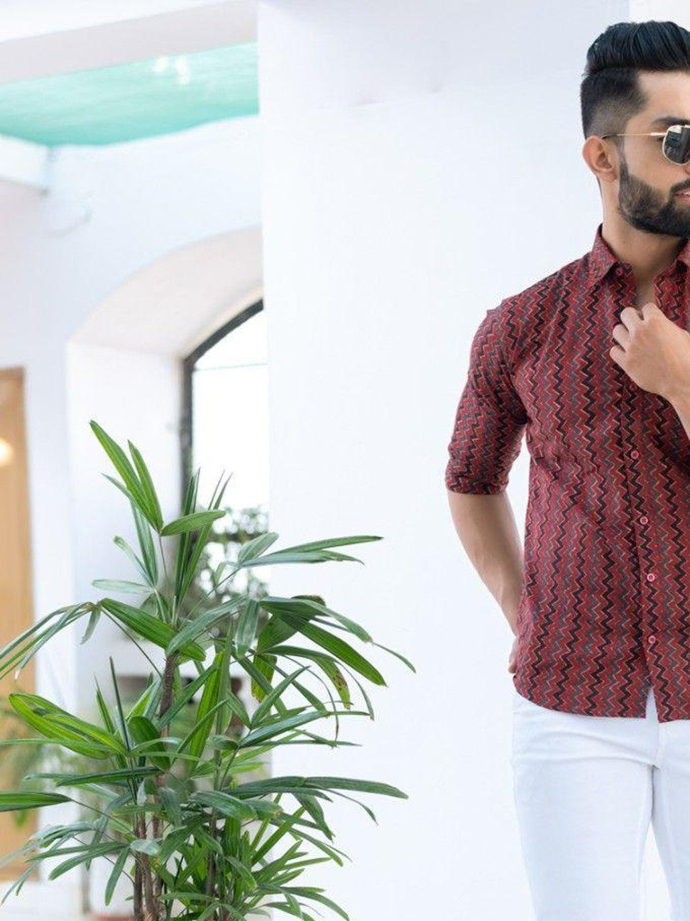 Men Printed Full Sleeve Shirt – Premium Casual Fit