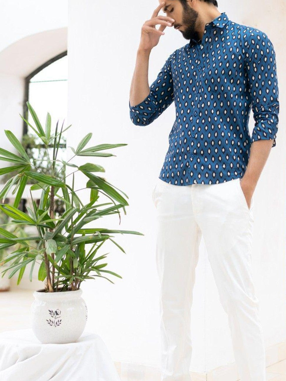 Men Printed Full Sleeve Shirt – Premium Casual Fit