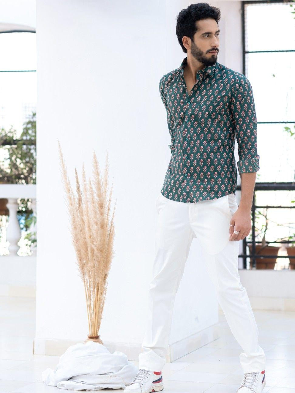 Men Printed Full Sleeve Shirt – Premium Casual Fit