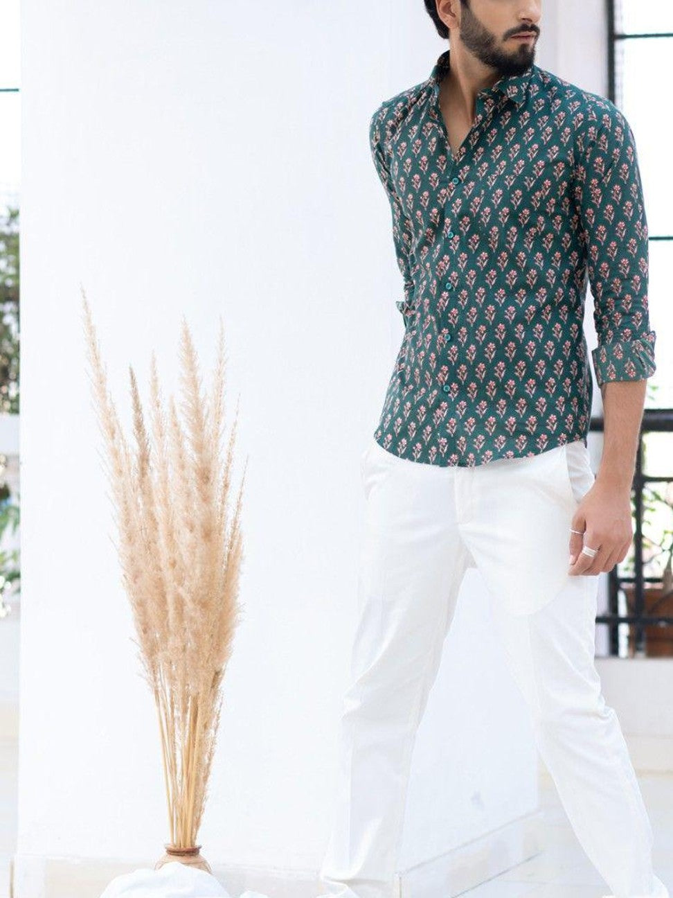 Men Printed Full Sleeve Shirt – Premium Casual Fit