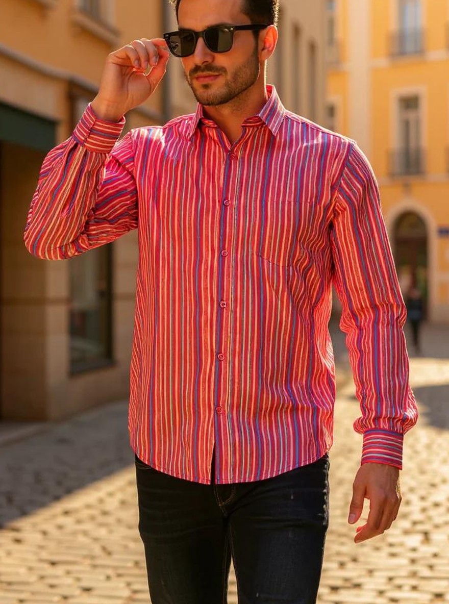 Men Printed Full Sleeve Shirt – Premium Casual Fit
