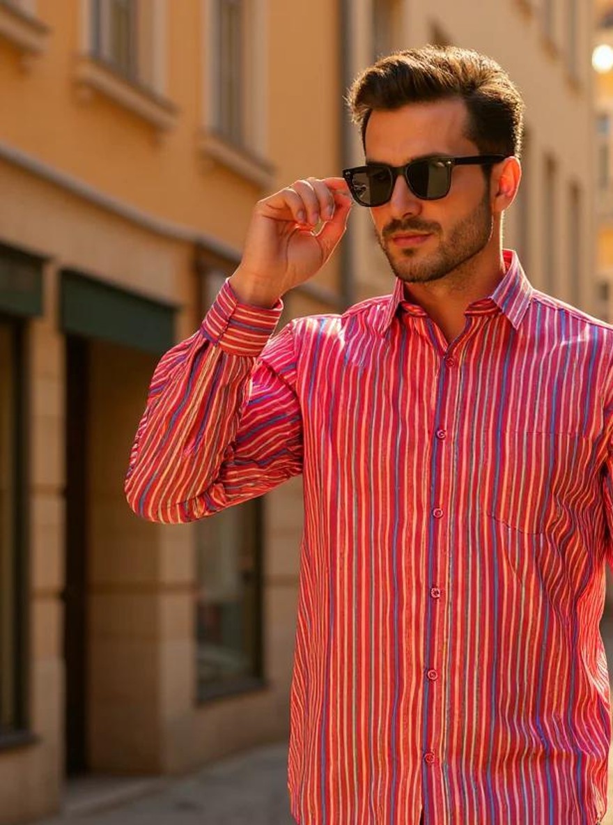 Men Printed Full Sleeve Shirt – Premium Casual Fit