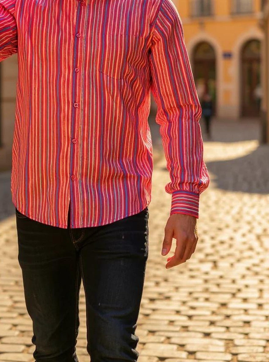 Men Printed Full Sleeve Shirt – Premium Casual Fit