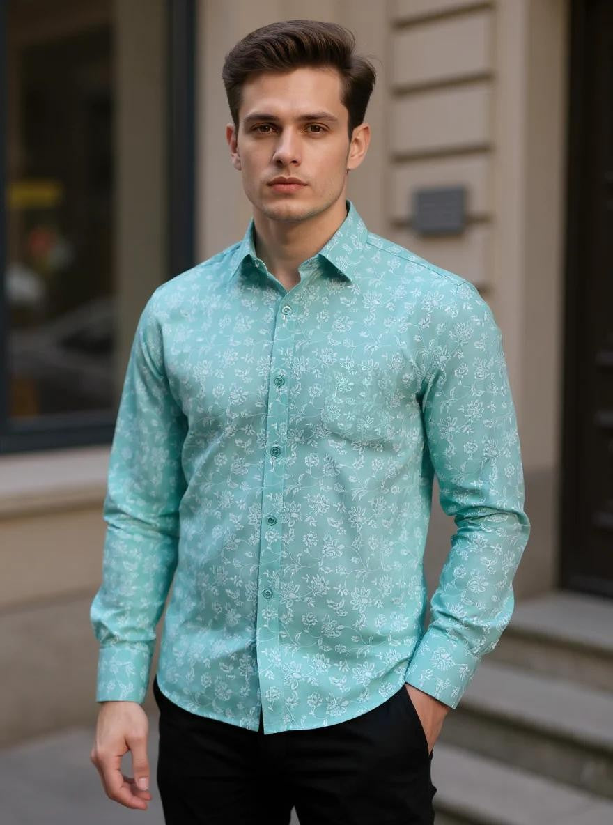 Men Printed Full Sleeve Shirt – Premium Casual Fit