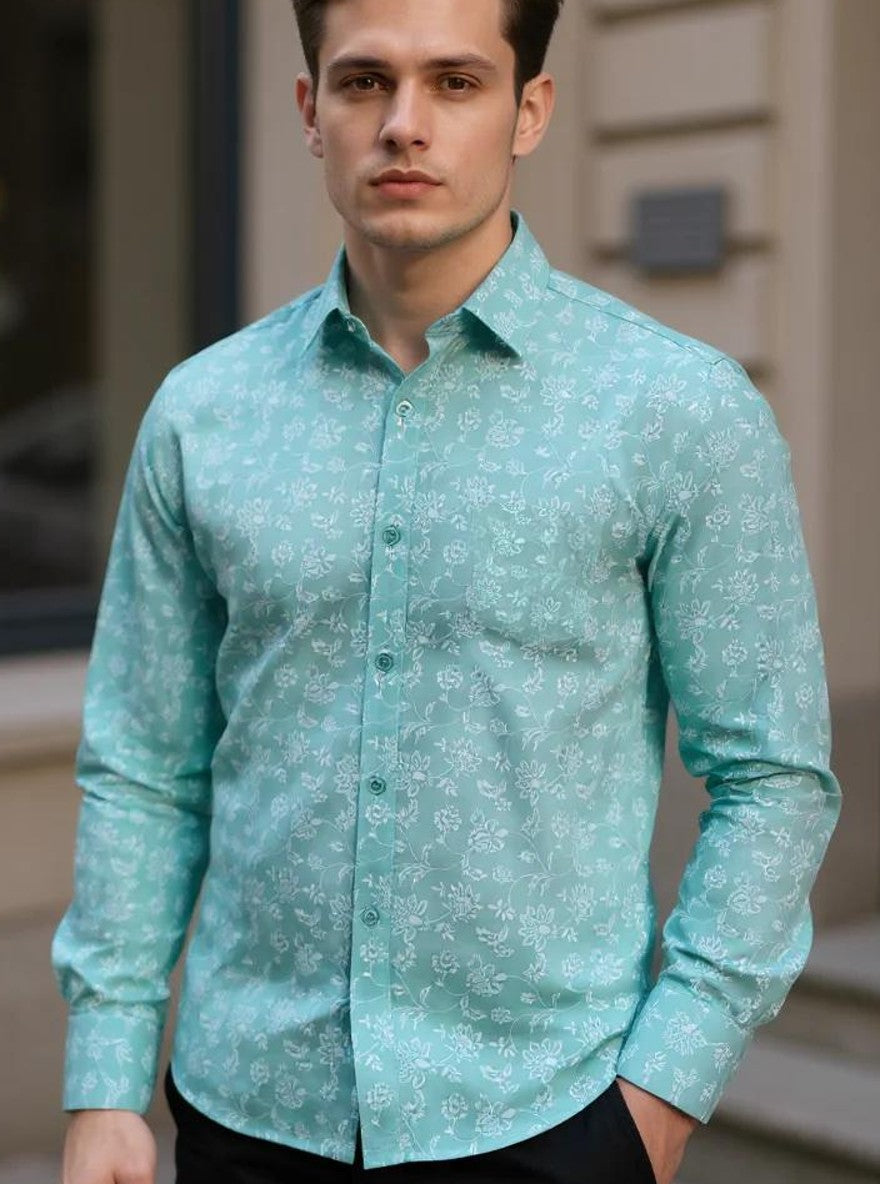 Men Printed Full Sleeve Shirt – Premium Casual Fit