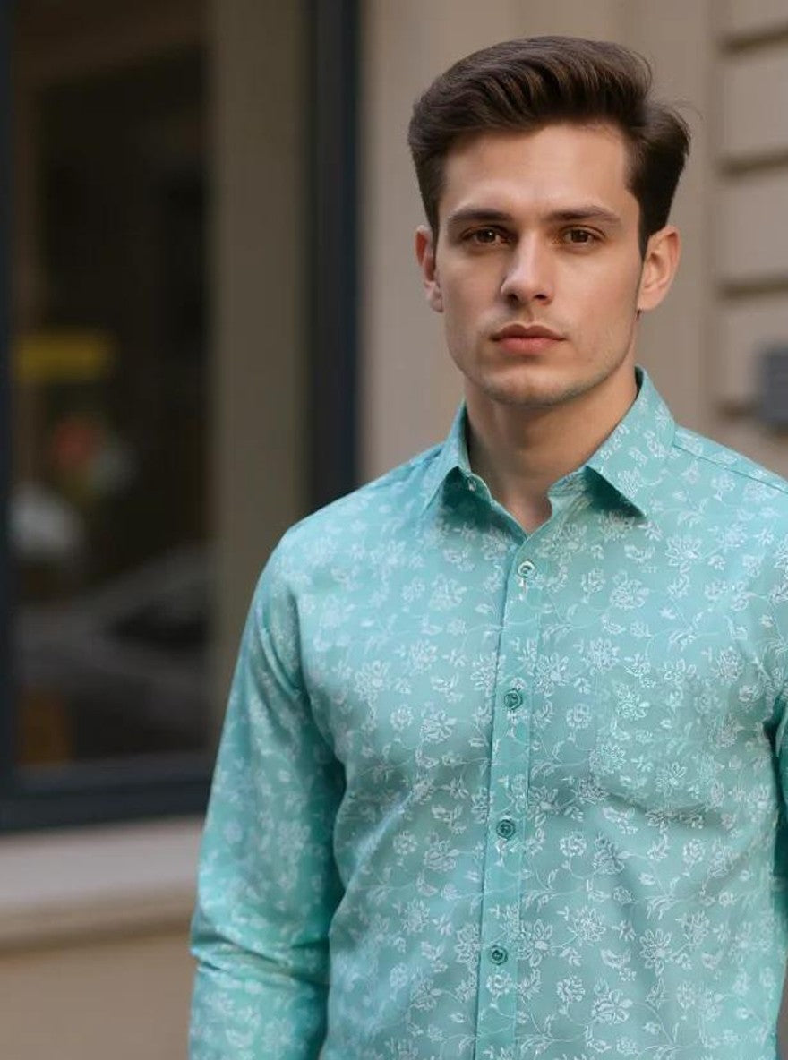Men Printed Full Sleeve Shirt – Premium Casual Fit