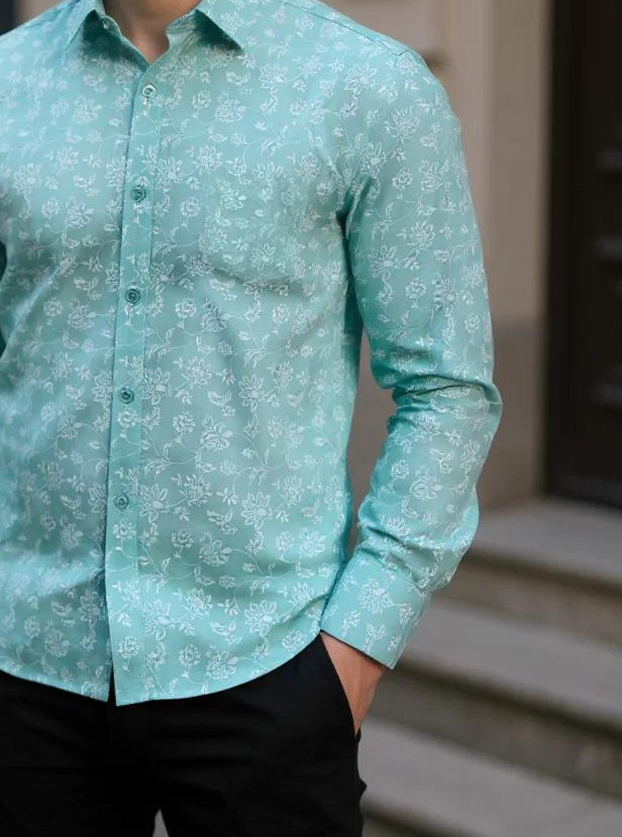 Men Printed Full Sleeve Shirt – Premium Casual Fit