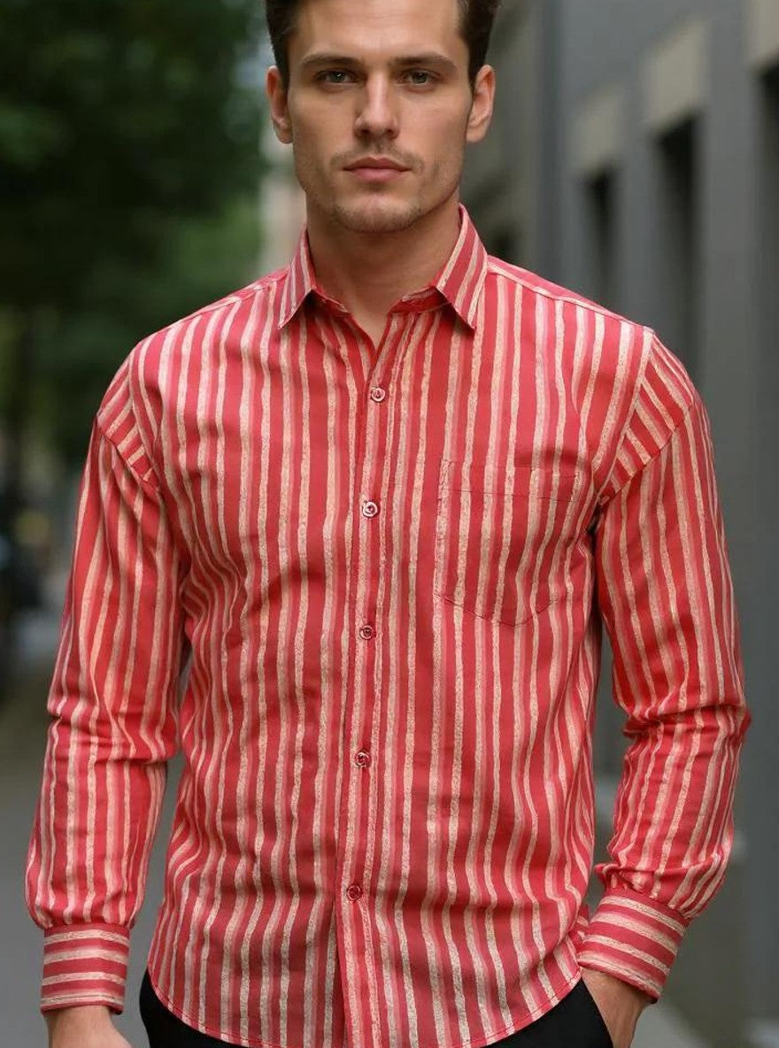 Men Printed Full Sleeve Shirt – Premium Casual Fit