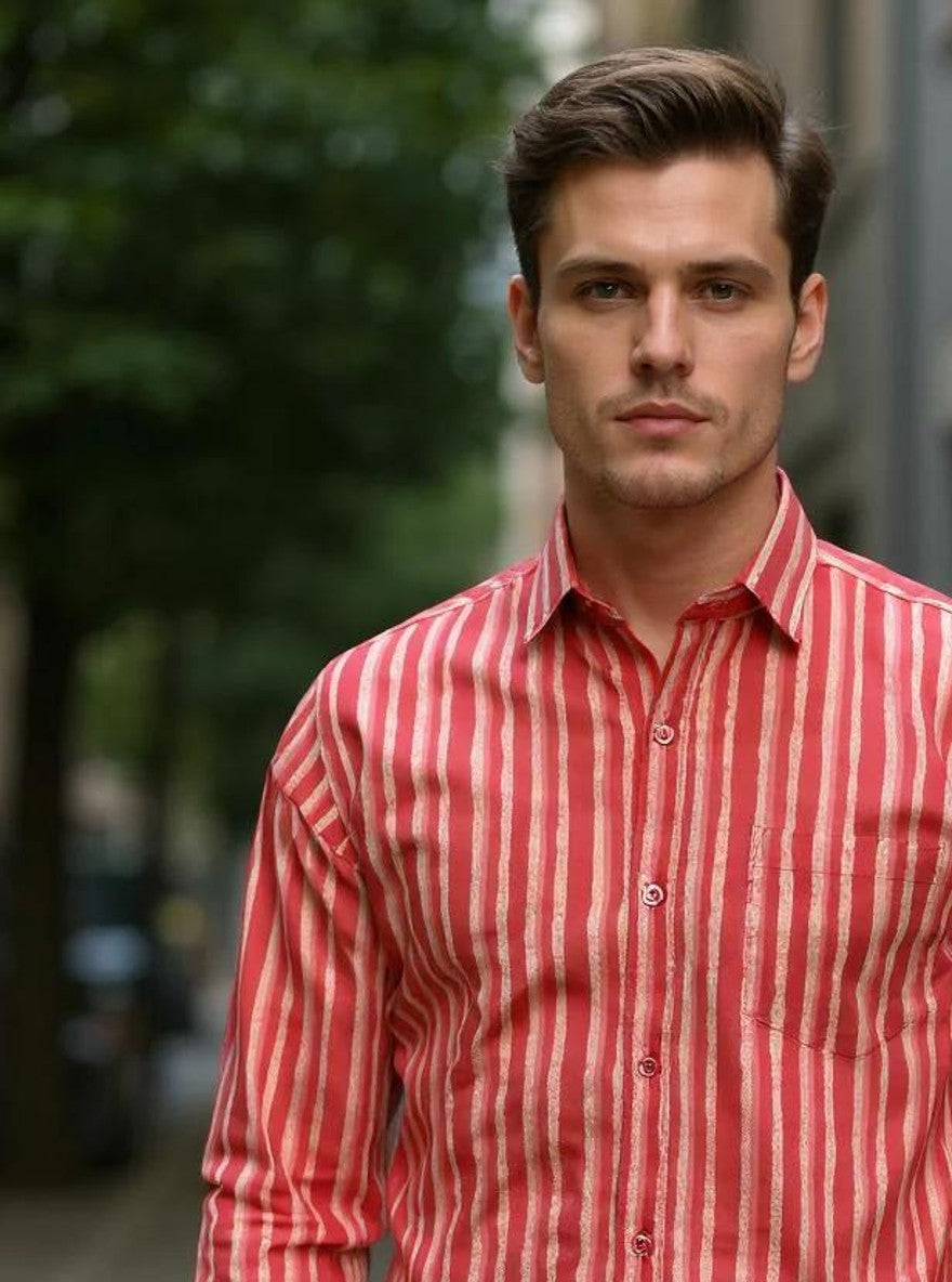 Men Printed Full Sleeve Shirt – Premium Casual Fit