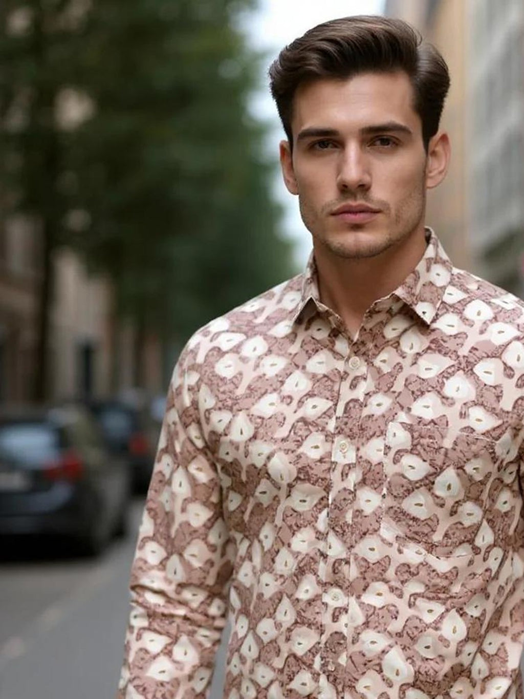 Men Printed Full Sleeve Shirt – Premium Casual Fit