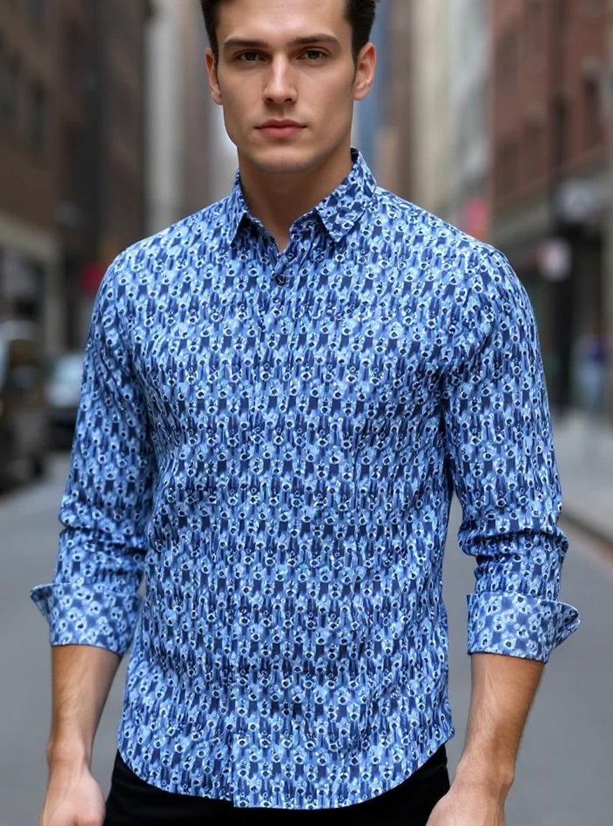 Men Printed Full Sleeve Shirt – Premium Casual Fit