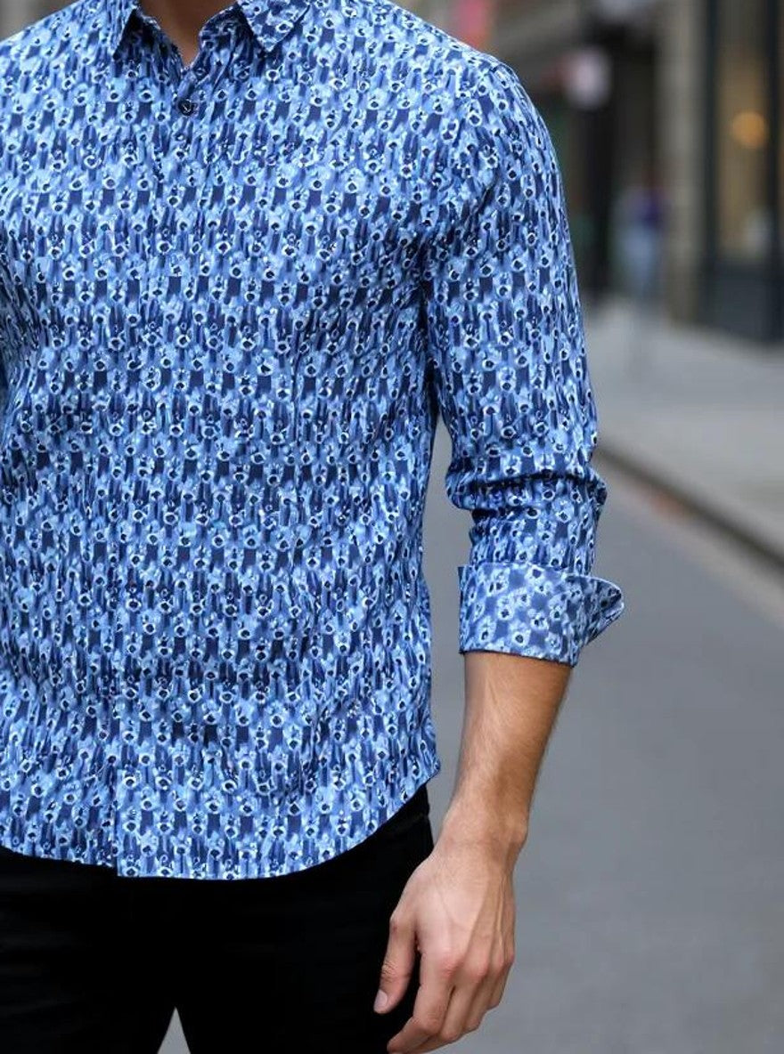 Men Printed Full Sleeve Shirt – Premium Casual Fit