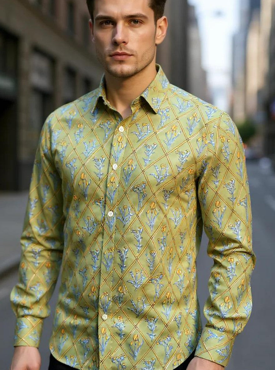 Men Printed Full Sleeve Shirt – Premium Casual Fit