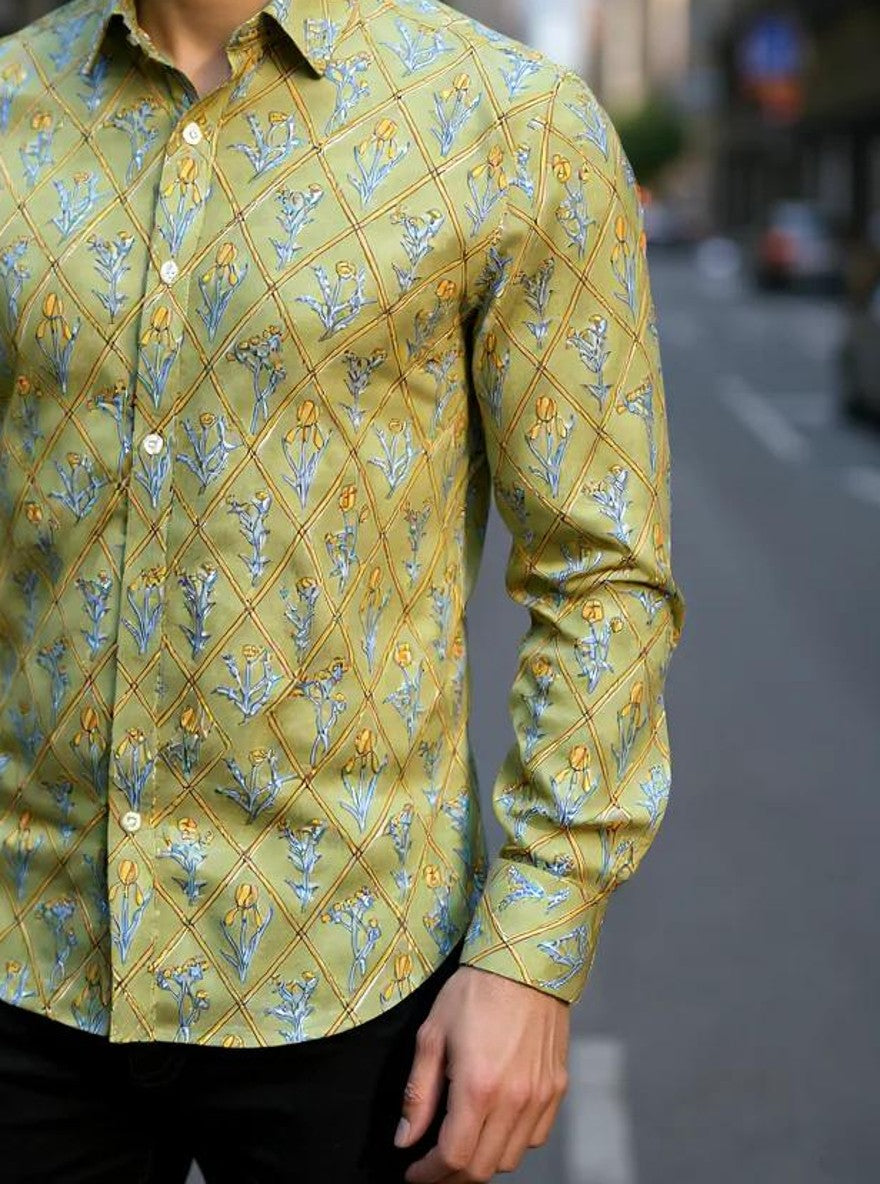 Men Printed Full Sleeve Shirt – Premium Casual Fit