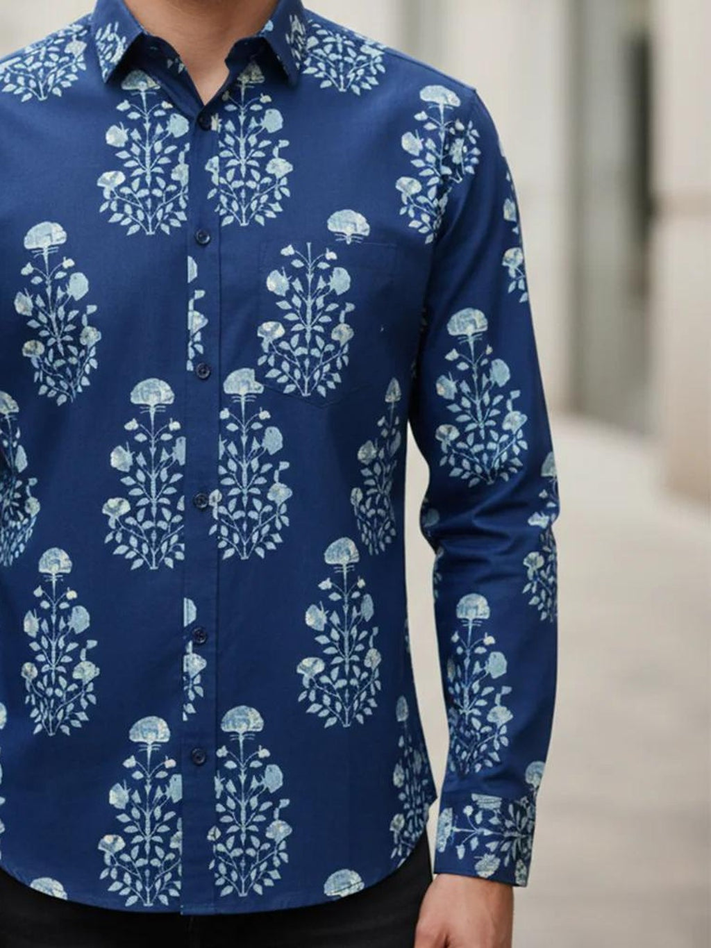 Men Printed Full Sleeve Shirt – Premium Casual Fit