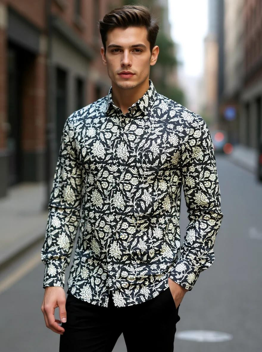 Men Printed Full Sleeve Shirt – Premium Casual Fit