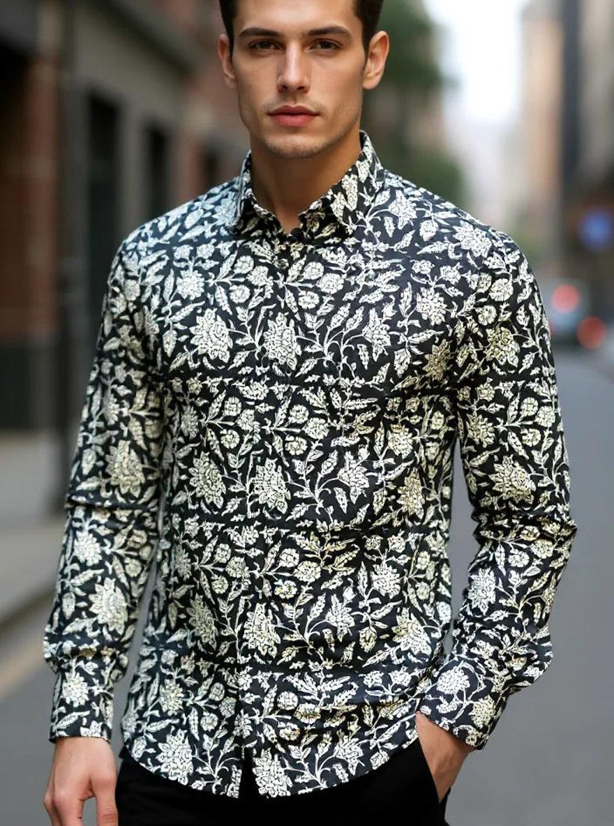 Men Printed Full Sleeve Shirt – Premium Casual Fit