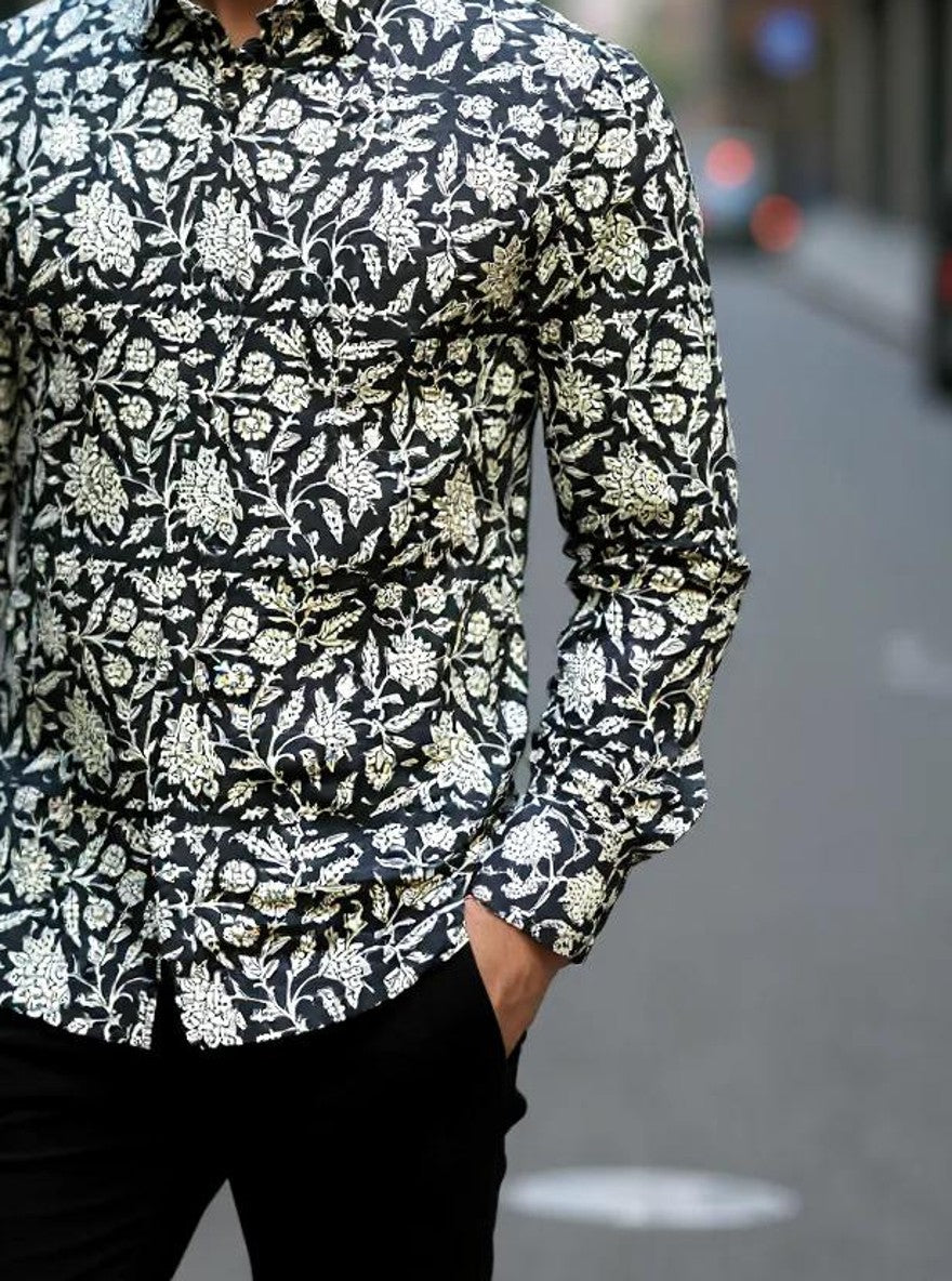 Men Printed Full Sleeve Shirt – Premium Casual Fit