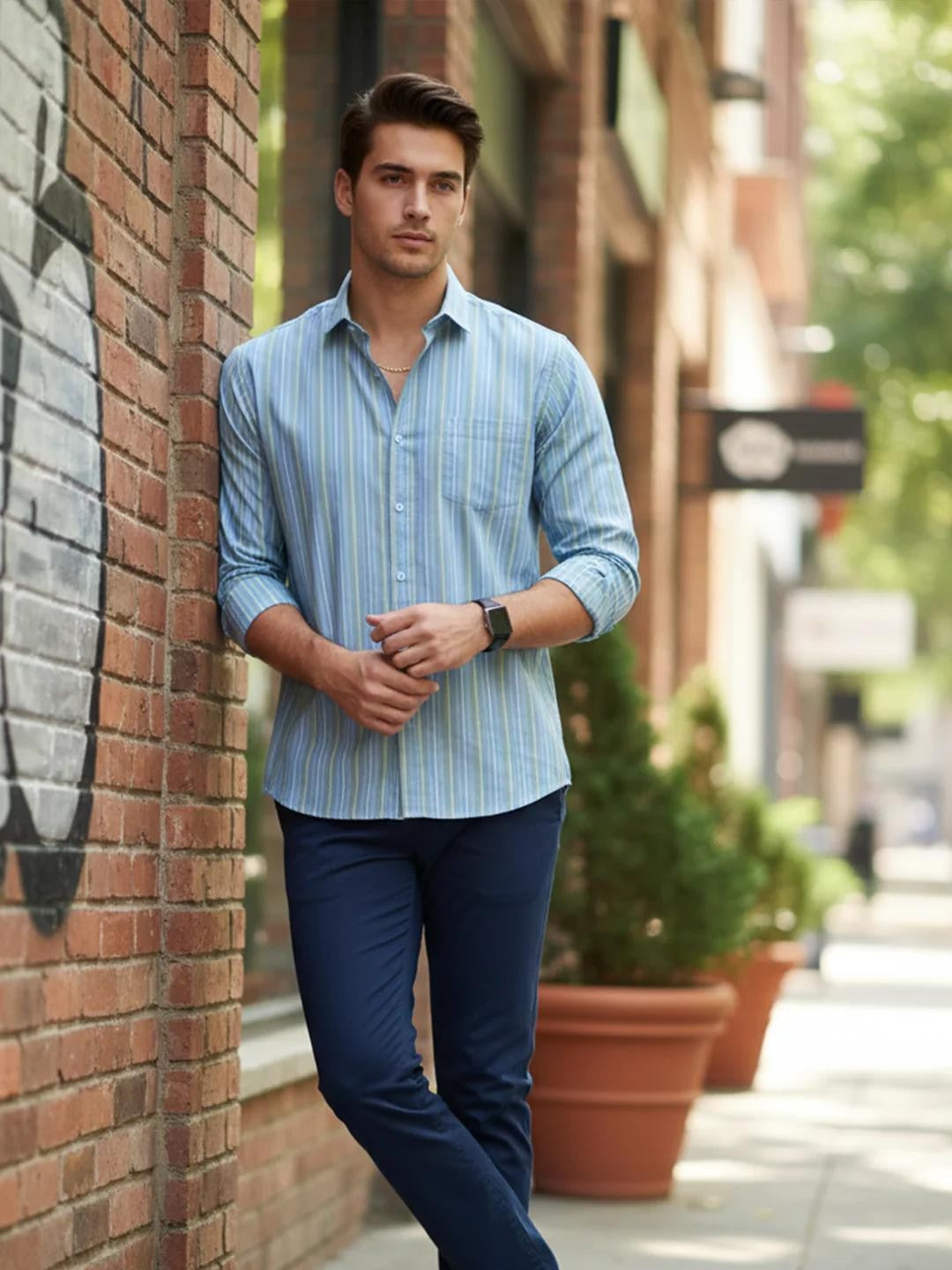 Men Printed Full Sleeve Shirt – Premium Casual Fit