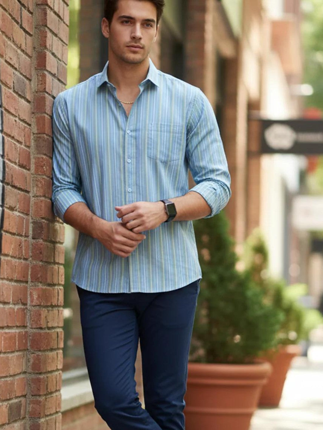 Men Printed Full Sleeve Shirt – Premium Casual Fit