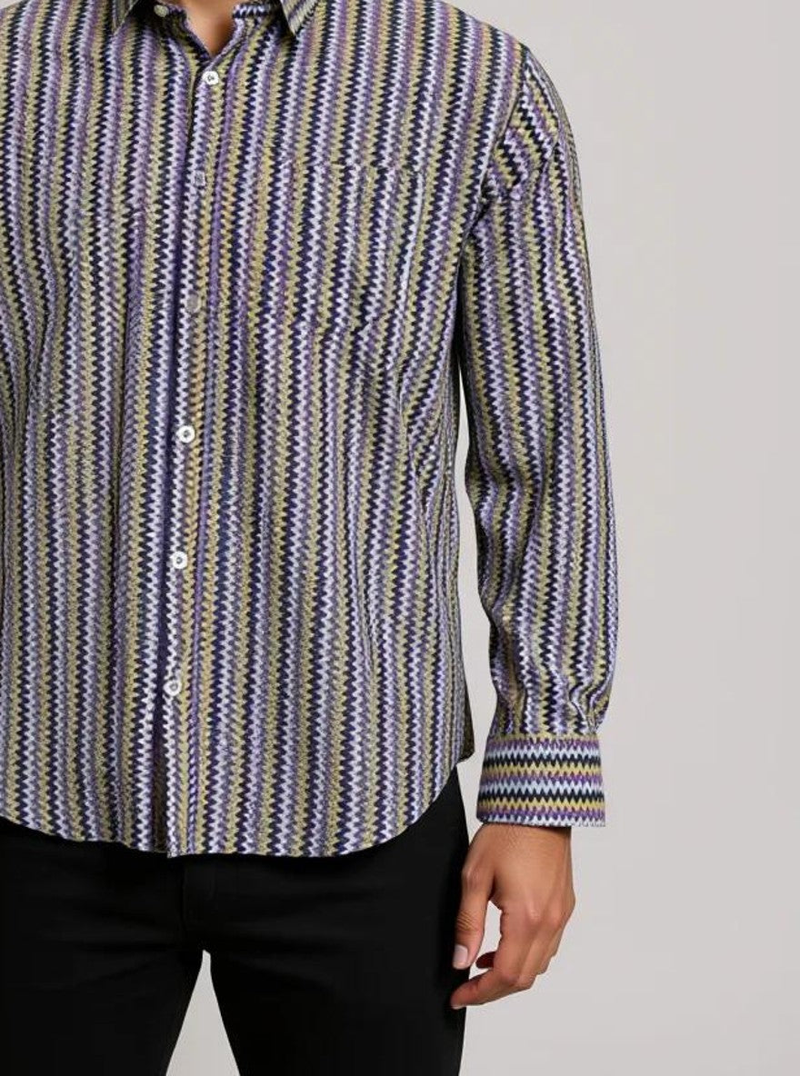Men Printed Full Sleeve Shirt – Premium Casual Fit