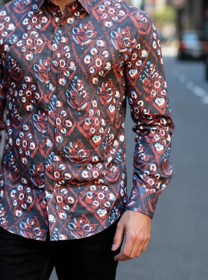 Men Printed Full Sleeve Shirt – Premium Casual Fit