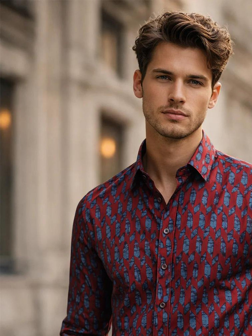 Men Printed Full Sleeve Shirt – Premium Casual Fit