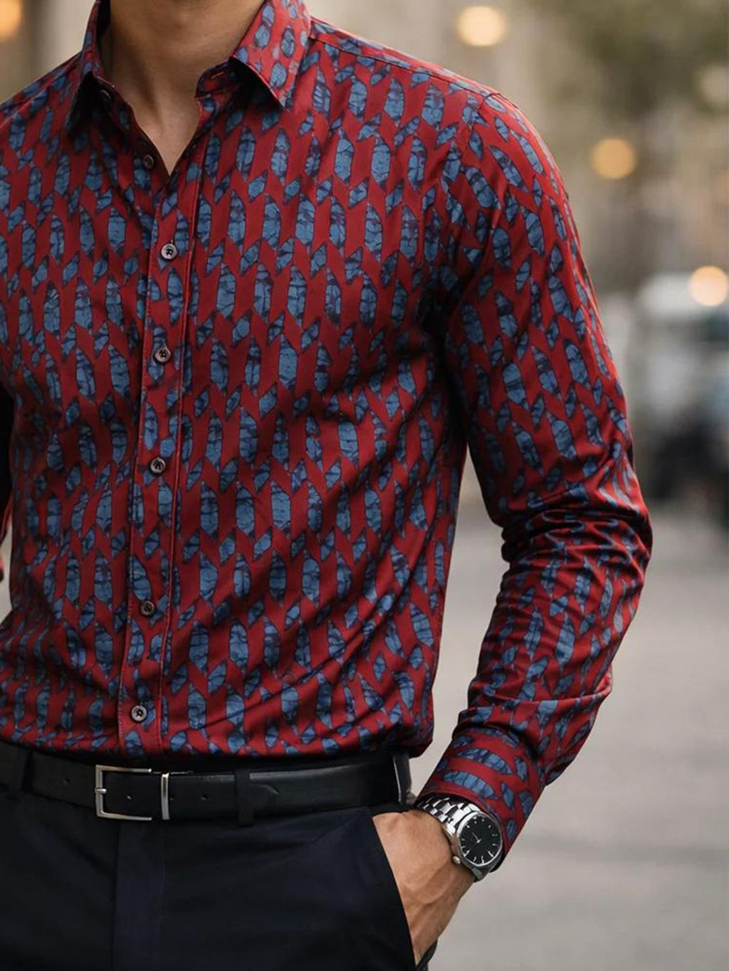 Men Printed Full Sleeve Shirt – Premium Casual Fit