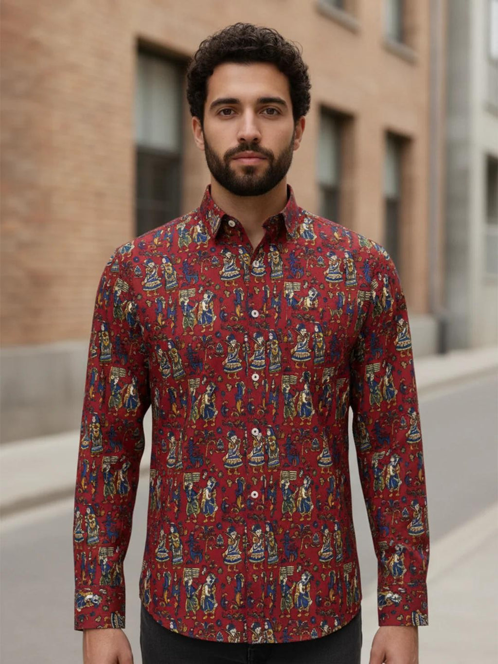 Men Printed Full Sleeve Shirt – Premium Casual Fit