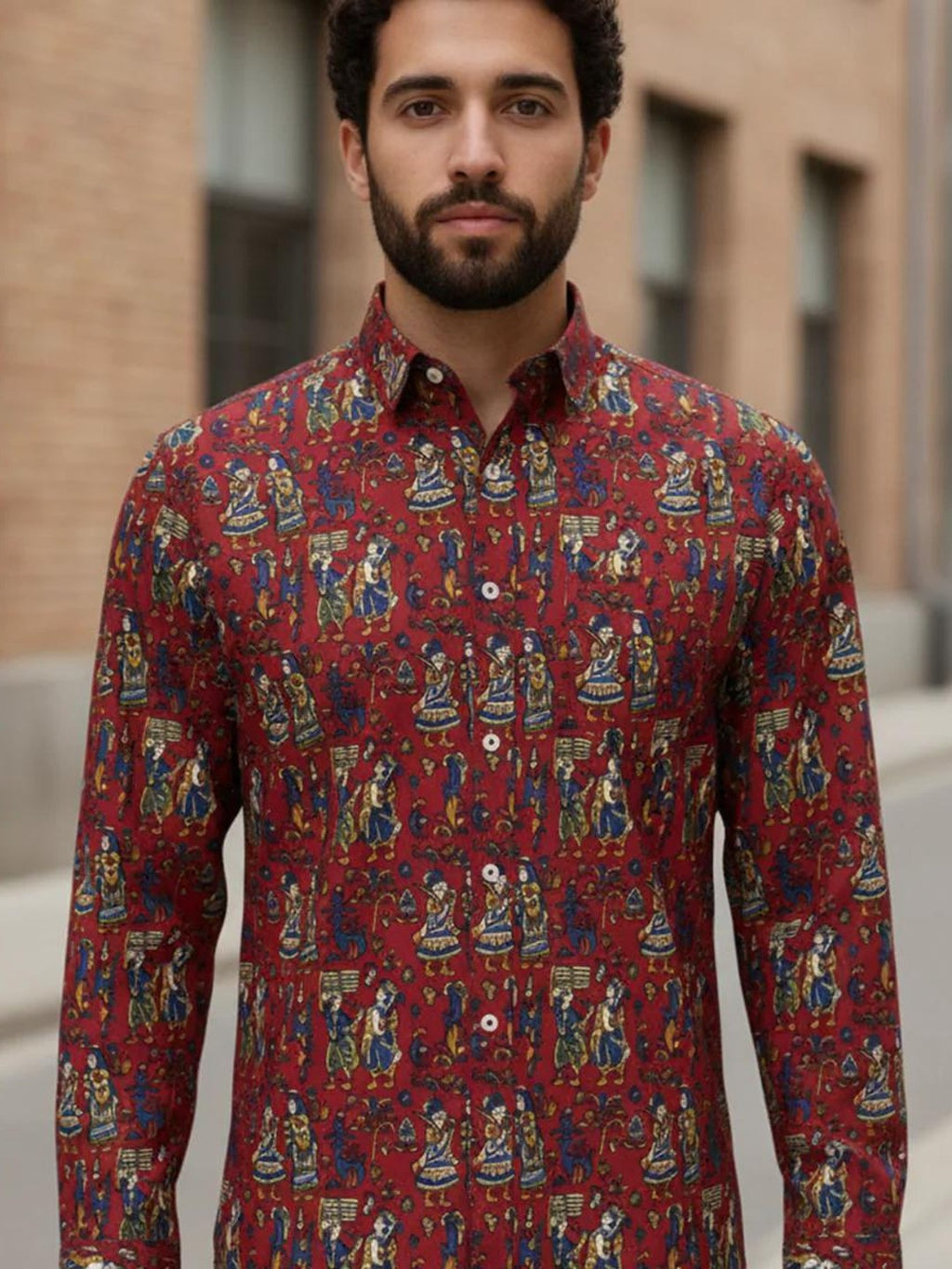 Men Printed Full Sleeve Shirt – Premium Casual Fit