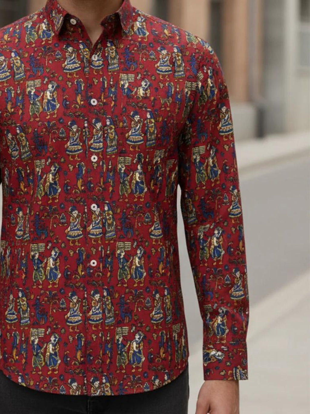 Men Printed Full Sleeve Shirt – Premium Casual Fit
